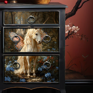 Vintage Pink Butterfly Fairy Horse Decoupage Craft Tissue Paper