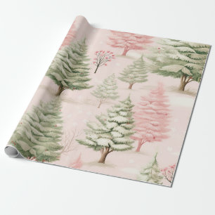 Vintage Pink Christmas  Wrapping Paper
