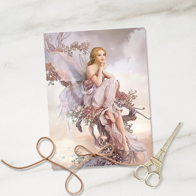 Vintage Pink Fairy  Tissue Paper (Creator Uploaded)