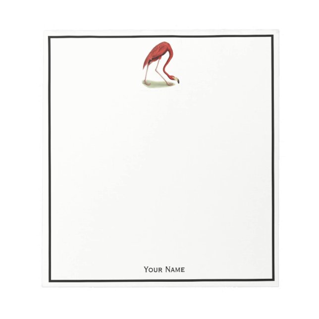 Vintage Pink Flamingo #1 Notepad (Front)