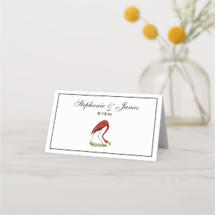 Vintage Pink Flamingo #1 Place Card