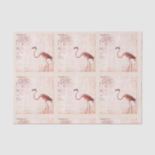Vintage Pink Flamingo Tissue Paper