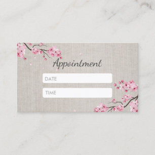Vintage Pink Floral Beauty Salon Hair Appointment Card