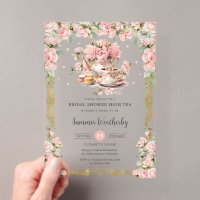 Vintage Pink Floral High Tea Party Bridal Shower 
