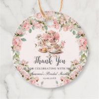Vintage Pink Floral High Tea Party Bridal Shower