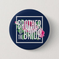 Vintage Pink Floral Rose Brother of The Bride