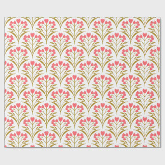 Vintage Pink Floral Seamless Pattern | Shabby Chic Wrapping Paper