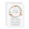 Vintage Pink Floral Wreath Bridal Shower Invite