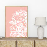 Vintage Pink Flower Art Pretty Botanical Poster<br><div class="desc">Vintage Pink Flower Art Pretty Botanical Poster</div>