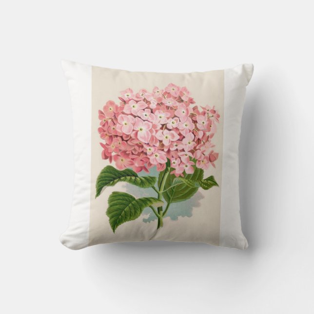 Vintage Pink Flower Pillow (Front)