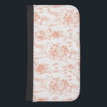 Vintage Pink French Toile Samsung S4 Wallet Case<br><div class="desc">Charming traditional engraved country scene depicted in peach on white background.</div>