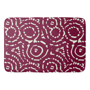 Vintage Pink Geometric Abstract   Bath Mat