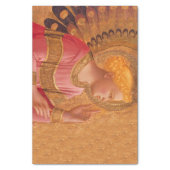 Vintage Pink Golden Christian Angel Tissue Paper (Vertical)