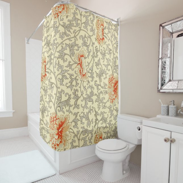 Vintage Pink Grey Botanical Floral (In Situ)