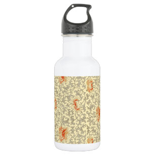 Vintage Pink Grey Botanical Floral 532 Ml Water Bottle