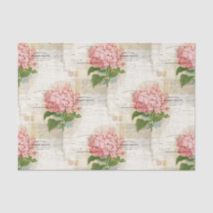Vintage Pink Hydrangea French Tissue Paper