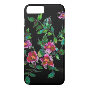 Vintage pink magenta watercolor roses  Case-Mate iPhone case