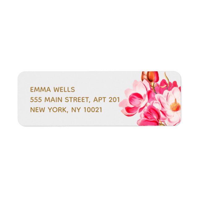 Vintage Pink Magnolias Floral (Front)