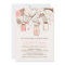 Vintage Pink Mason Jars Bridal Shower Invitation
