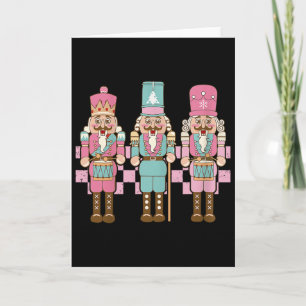 Vintage Pink Nutcracker Squad Women Girl Kids Pink Card