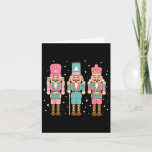 Vintage Pink Nutcracker Squad Women Girl Kids Pink Card