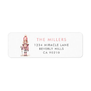 Vintage Pink Nutcracker Watercolor Minimalistic