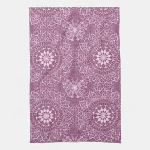 Vintage Pink Pattern Kitchen Towel