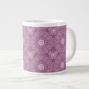 Vintage Pink Pattern Large Coffee Mug