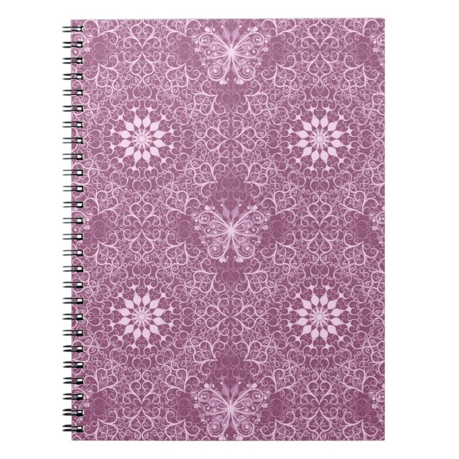 Vintage Pink Pattern Notebook (Front)