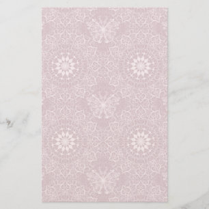 Vintage Pink Pattern Stationery