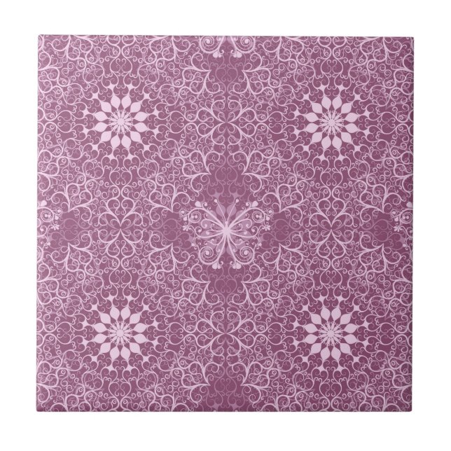 Vintage Pink Pattern Tile (Front)