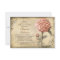 vintage pink peony rustic bridal shower invitation