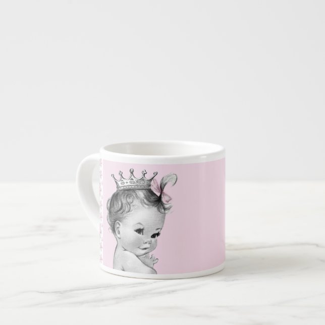Vintage Pink Princess Baby Cups (Front Left)