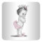 Vintage Pink Princess Baby Shower Stickers