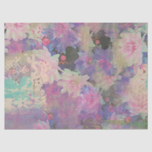 Vintage Pink Purple Lace beautiful flower Tissue Paper