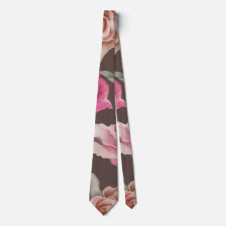 Vintage pink, red, and white roses tie