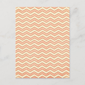 Vintage Pink. Retro Chevron Pattern Postcard