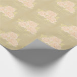 Vintage pink romantic roses old paper<br><div class="desc">Elegant luxurious looking wedding gift wrapping paper featuring a charming vintage bunch / bouquet of roses in pink peach pale nuances on an old aged like beige light brown and gold paper background.</div>