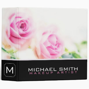Vintage pink rose binder