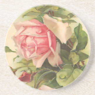 Vintage Pink Rose Coaster