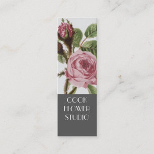 Vintage Pink Rose Florist Product Tag