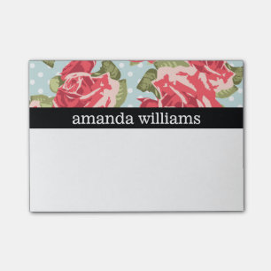 Vintage Pink Rose Post-it Notes