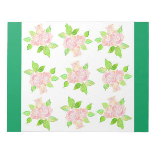 Vintage Pink Roses 40-page Notepad or Jotter
