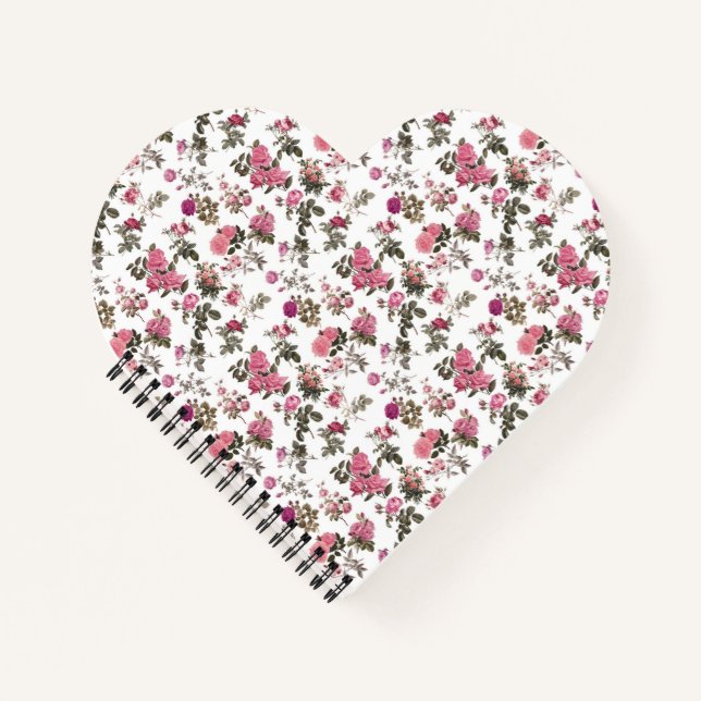 Vintage Pink Roses Notebook (Front)