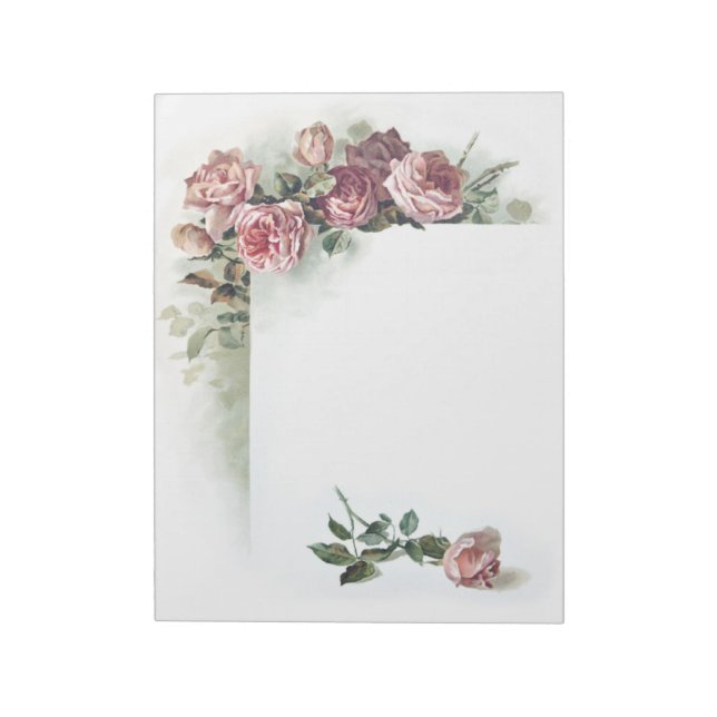Vintage pink roses notepad (Rotated)