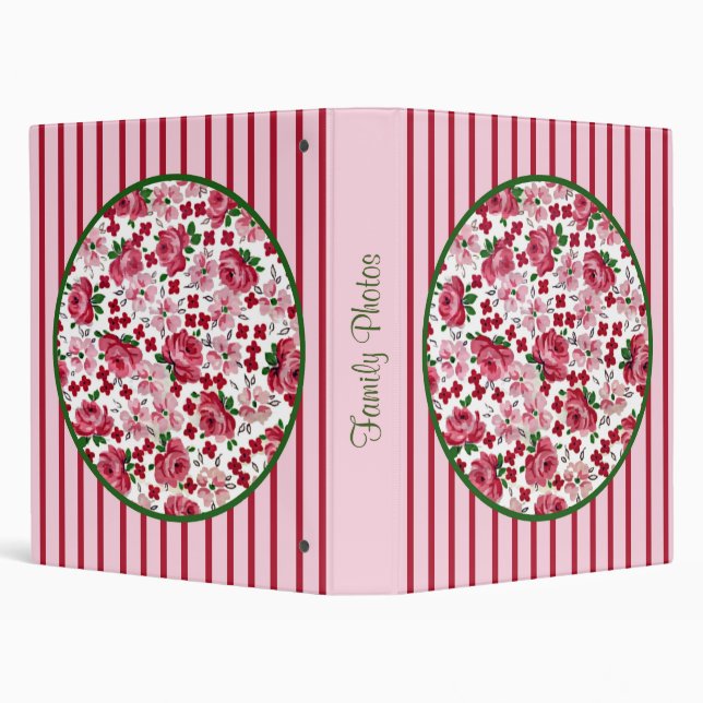 Vintage Pink Roses Photo Binder (Background)