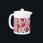Vintage Pink Roses Teapot<br><div class="desc">This Vintage Pink Roses Teapot is perfect for a Shabby Chic style kitchen or dinette. Look for the matching pitcher and other kitchen products.</div>