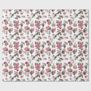 Vintage Pink Roses Wrapping Paper