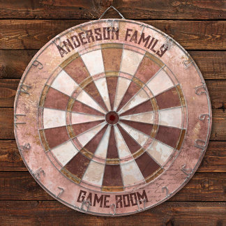 Vintage Pink Rustic Dartboard