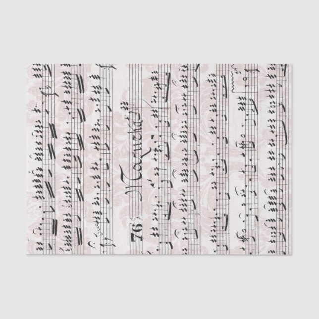 Vintage Pink Sheet Music Collage (Front)
